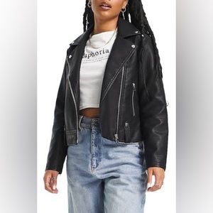 TopShop Faux Leather Biker Jacket